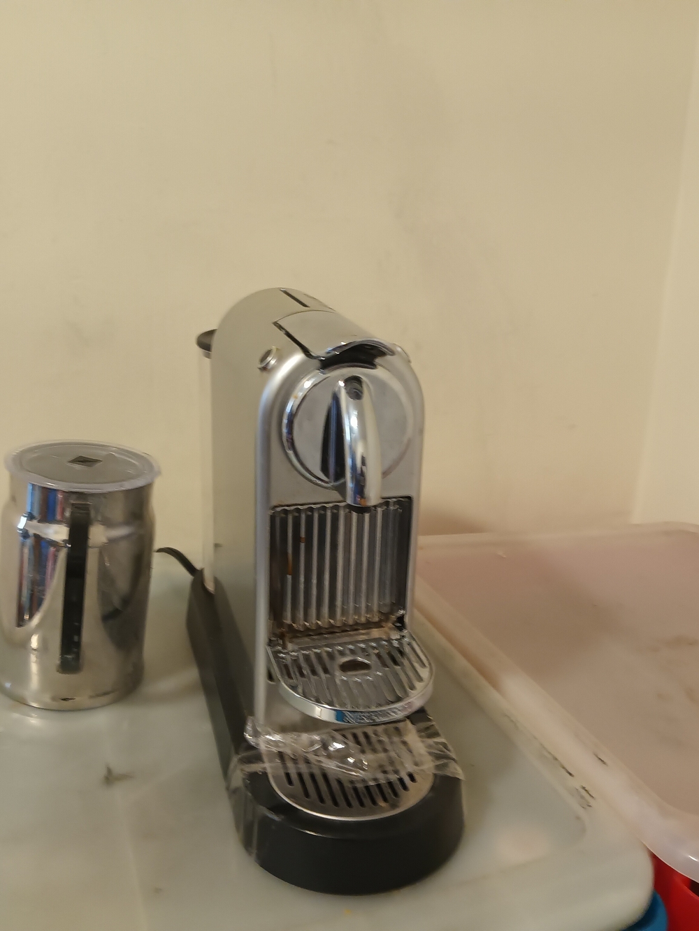 Nespresso Silver and Black Espresso Machine